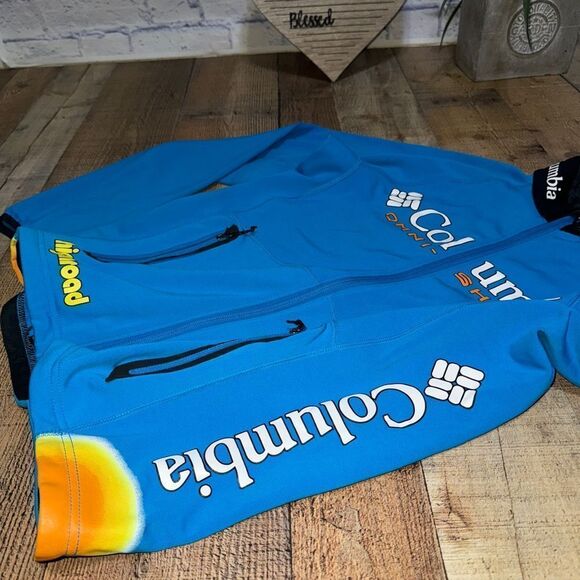 Columbia Omni-Shade Size S Blue Highroad Full Zip Cycling jacket - Picture 6 of 15